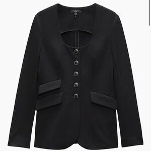 Rag and Bone Roslyn Black Buttoned Blazer
